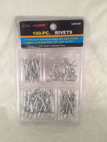 Cal-hawk 100 piece rivet assortment czr100 for sale