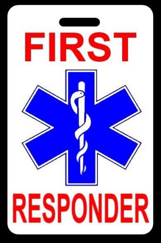 First responder luggage/gear bag tag - free personalization - new for sale