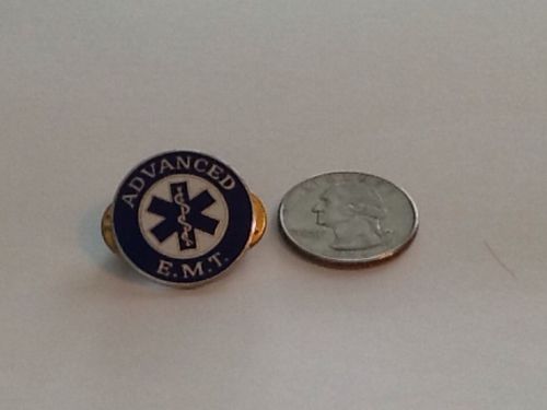 Advanced EMT Blue And Silver Collar Pin