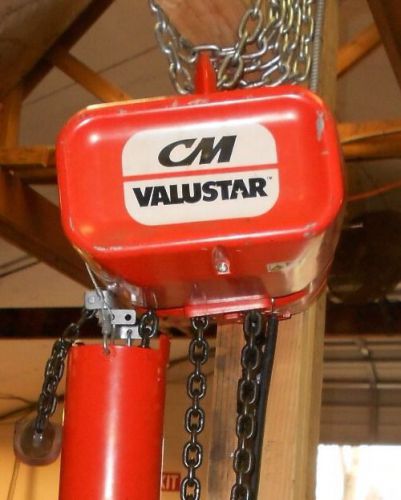 Cm valustar 1 ton (wl) electric chain hoist (110v 1 ph 16 fpm) for sale