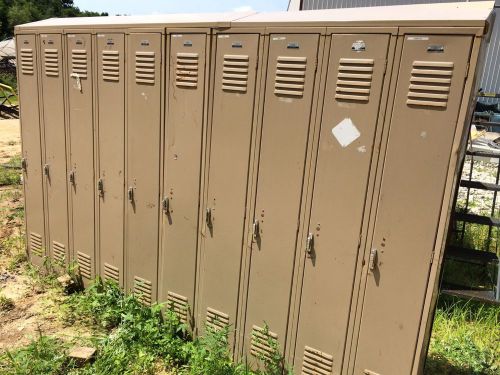 10&#039; x24&#034; x 80&#034; double sided personnel/gym/school/equipment 20 storage locker set for sale