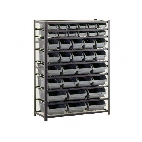 36 Bin Storage Rack Box Organizer Plastic Drawer Set Cube Office Garage Class