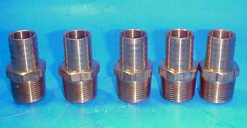 5 Ea) NEW Grove Brass  1&#034; Hose Barb to 1&#034; Male Pipe Fitting new $12.ea MPB-16-16
