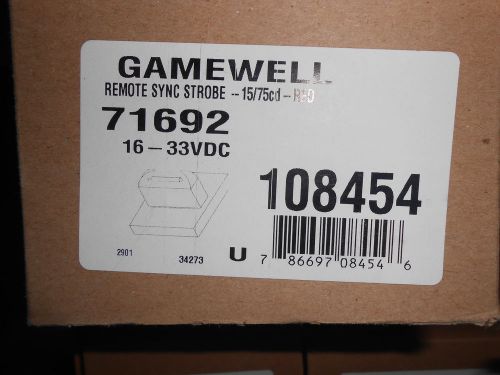 GAMEWELL REMOTE SYNC STROBE RED 71692 16-33 VDC