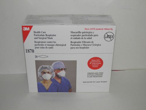 3M 1870 Health Care Particulate Respirator and Surgical Mask box of 20