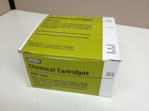 BOX of 10 MSA 492772 Chemical Cartridge GME Type 492790