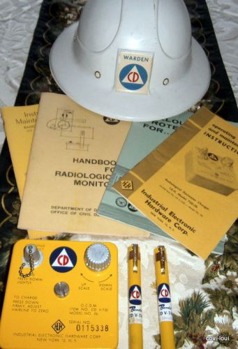 Civil Defense Radiation Detectors Helmet  Booklets 1960`s