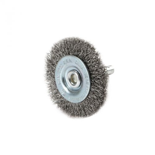 Power Drill Attachment 2&#034; Wire Wheel With 1/4&#034; Shank, Carbon Steel Wire Bristles