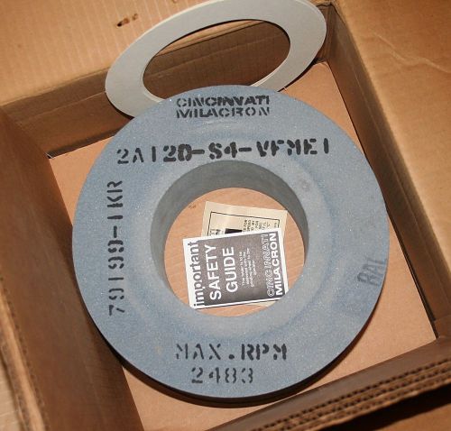 Cincinnati milacron grinding wheel  10 x 4  x 5 # 2a120-s4-vfme1  max. rpm 2483 for sale