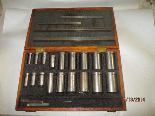 Machinist tools lathe mill dumont broach broaching set in wood casre for sale