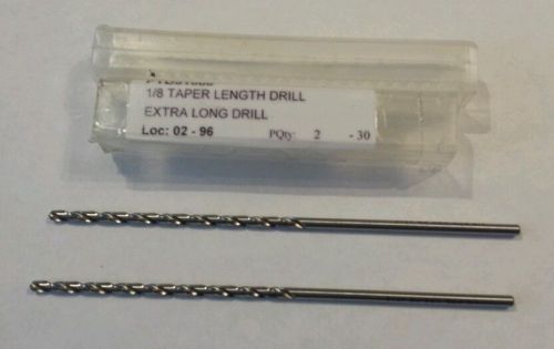 PTD51008 1/8 Taper Length Drill, Extra Long Drill,   NO RESERVE! 2 each