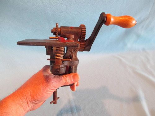 Antique Tinsmith Blacksmith Crimper Ruffler Forming Burring Machine Hand Crank
