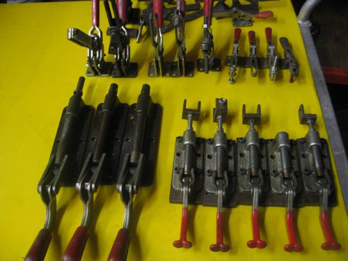Huge Lot of Large Des-ta-co, Goodhand, and All American Bushing  Push Clamps