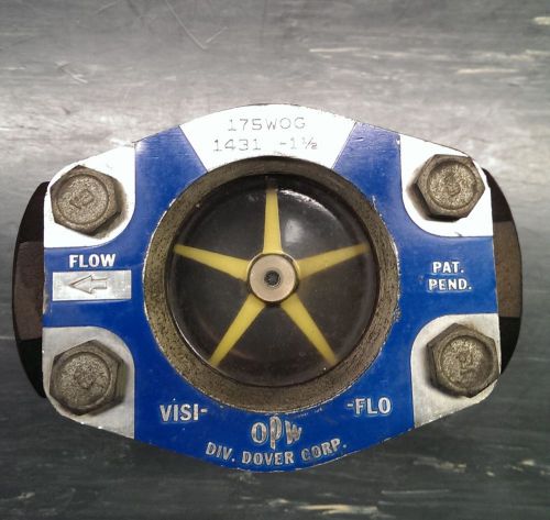 1-1/2&#034; opw visi flow 1431 sight flow indicator - bronze for sale