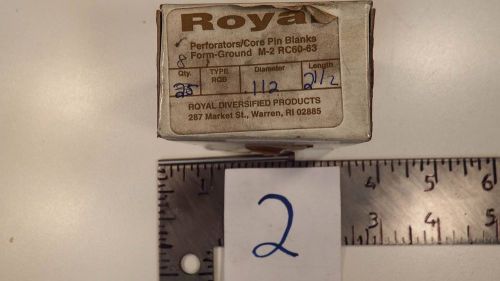 .112 x 2-1/2 Royal Ejector / Perforator / Core Pins RQB