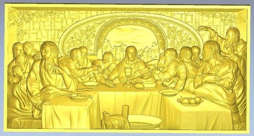 Lord&#039;s Supper 3d STL file - Model for CNC Router Machine