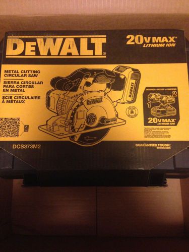 BRAND NEW DeWALT DCS373M2 20 volt Max Lithium-ION Metal Cutting Circular Saw Kit