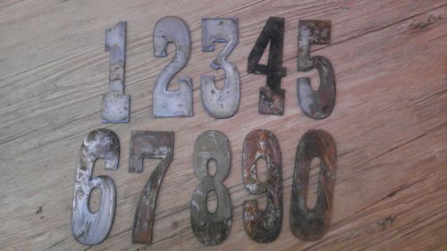 3 inch Rough Rusty Metal Vintage Western Style Set Numbers 0 1 2 3 4 5 6 7 8 9