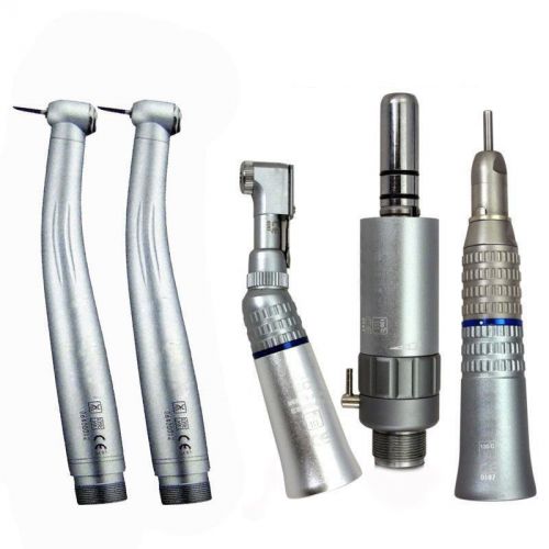 2*dental High speed Handpiece 3-Way Spray 2H + 1*low speed Handpiece 2 Hole sets