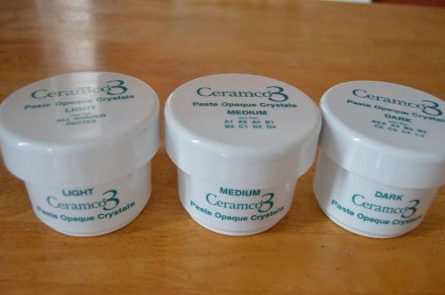 Ceramco 3 Crystal Collecting Bowl, LIGHT, MEDIUM, DARK, Dental porcelain, lab