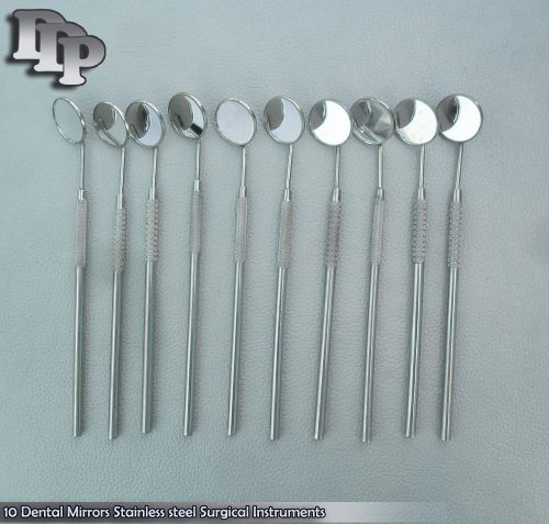 10 Dental Mirrors Stainless steel Surgical Instruments