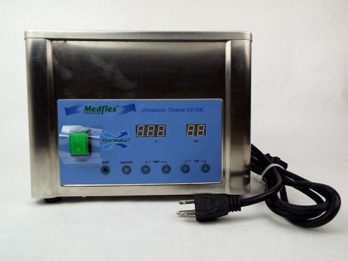 Medflex UC-03L Tabletop Dental Instrument Ultrasonic Bath Cleaner w/ Lid