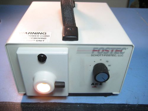 Fostec Light Source, ACE, Schott-Fostec Model 3115PS-23W-B20, Tested &amp; Working