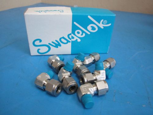 LOT OF 8 NEW Swagelok Fittings SS-600-2-2 Male Elbow  3/8 Tube x 1/9 Male Pipe