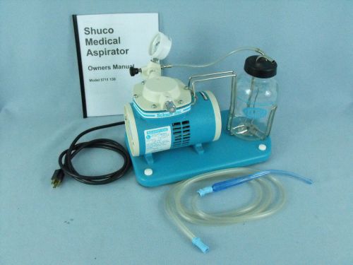 Schuco shuco medical dental aspirator vacuum suction pump complete w/ handpiece for sale