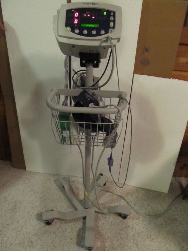 Welch Allyn Vital Signs Monitor 300 Series W/Rolling Cart,Cables &amp; Probe