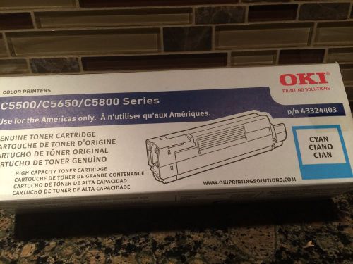 C5500/C5650/C5800 Series Genuine OKI Cyan Toner Cartridge  (FACTORY SEALED)