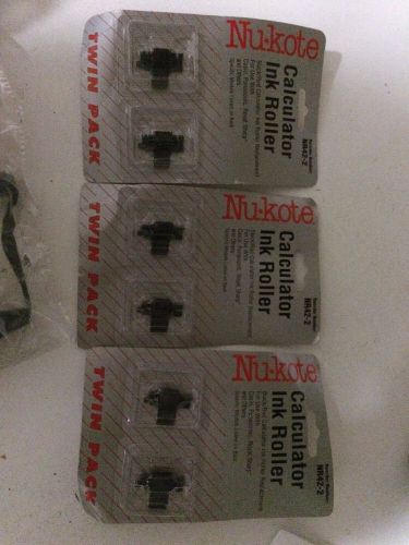 3of/YOUR CHOICE OF NU KOTE CALCULATOR INK ROLLERS. NR42-2 OR N4-78BR. TWIN PACKS