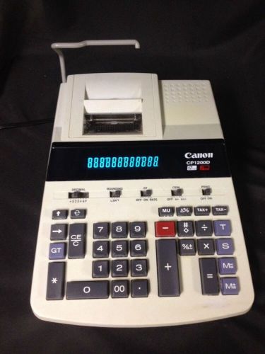 Canon 2 Color Ribbon Printing Adding Machine CP1200D 12 Digit Commercial Printer