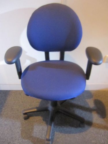 Blue steelcase task chair (with arms)