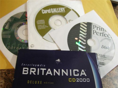 Set Corel Gallery, Address book, Encyclopedia Britannica, Print Perfect CD&#039;S