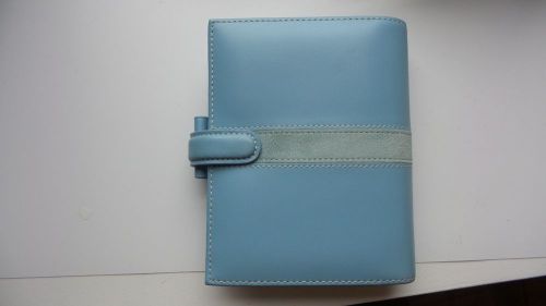New in Box Baby blue Piazza Filofax Pocket size  leather Organizer &amp; wallet