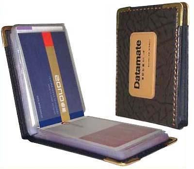 Pocket Leatherette Business Name Credit Card Holder Wallet 60 B35