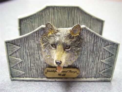 Wolf business card holder