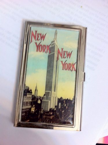 Retro New York City Empire State Building Business Card Holder Credit Card Case!