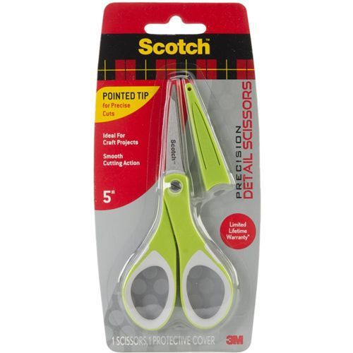 Scotch Smooth Precision Detail Craft Scissors With Protective Cover