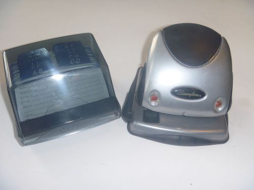Rolodex and Hole Punch swingline office supplies desk tools