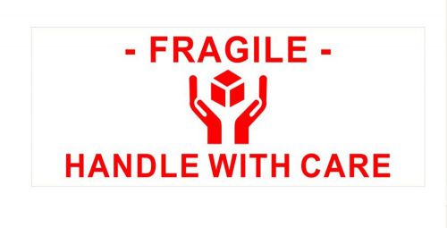 TRODAT 4914 RED FRAGILE HANDLE WITH CARE Self Inking Rubber Stamp with Pictogram