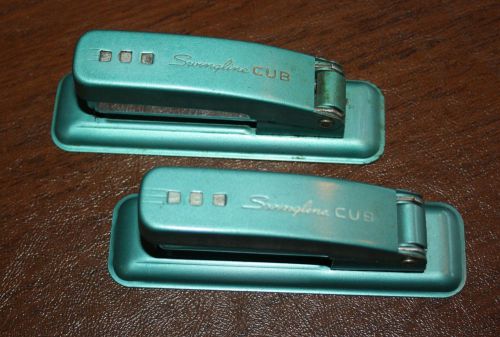 Vintage Swingline Cub Green Staplers 2