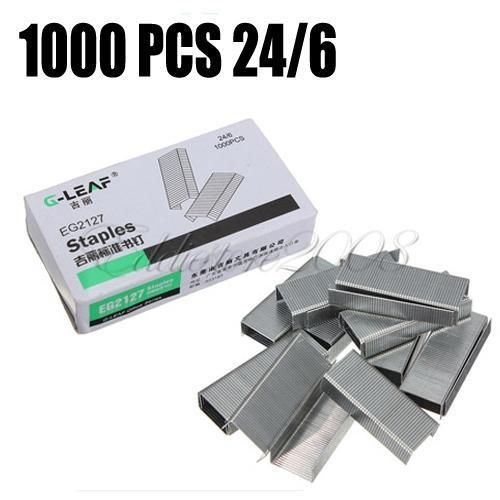 1000pcs 24/6 shank No.16 Staples For Office Student Stapler Paper Box 11.5x6mm
