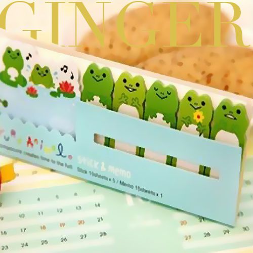Frog Type - Cute Funny Sticker Post It Tab Bookmark Memo Sticky Notes 90 Pages