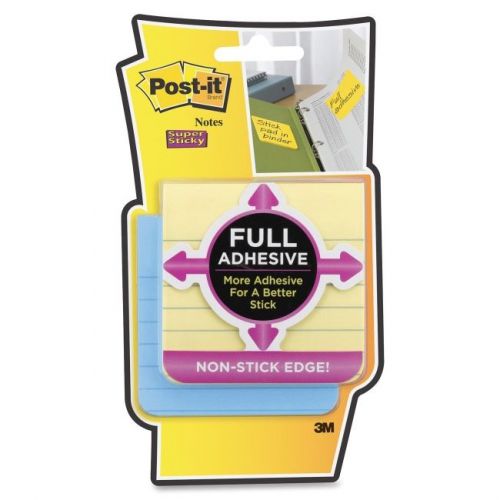 Post-it Super Sticky Full Adhesive Note Pads - Self-adhesive, (f3304ssal)