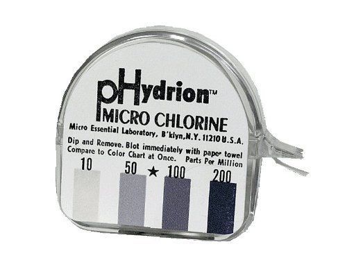 Hydrion Cm-240 Chlorine Dispenser 10-200 PPM Test Roll Plus Extra Roll Plus