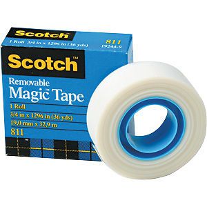 Scotch Magic Removable Tape 3/4 x 1296 Refill 1&#034; Core