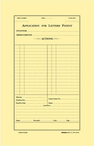Item 949 Patent Folder, Jute with Printed Form 10-1/4&#034; x 15&#034; sold individually