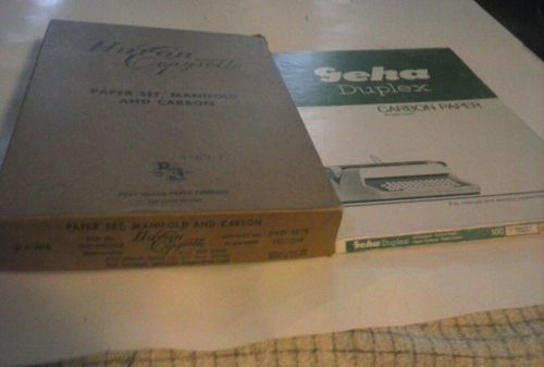 2 boxes vintage carbon paper Huron Copysette 500 sheets and Geha Duplex 60 sheet